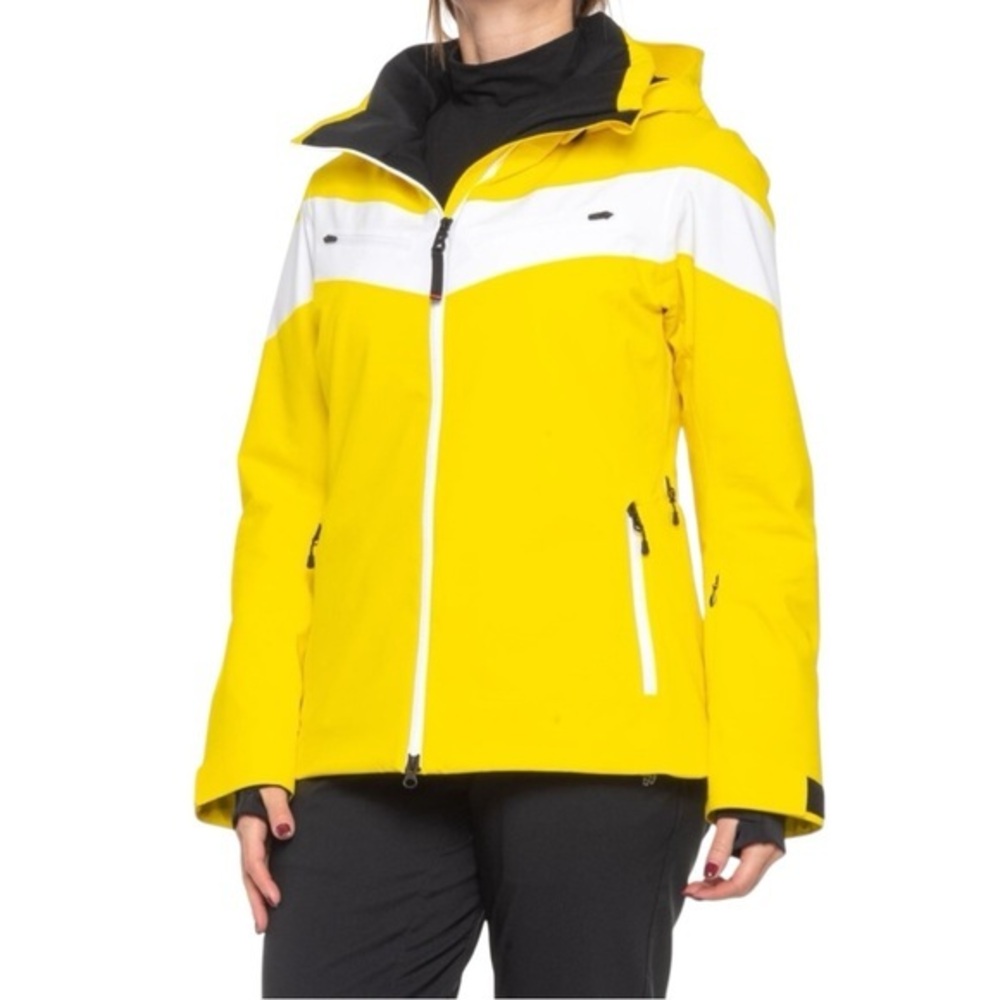 NWT Bogner Fire + Ice Peg-T Insulated Ski Jacket Yellow & White, Size Small